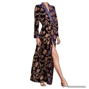 NWT BCBG Maxazria Dress Women's Size M Burnout Blue Floral MSRP $338 New BPS-C